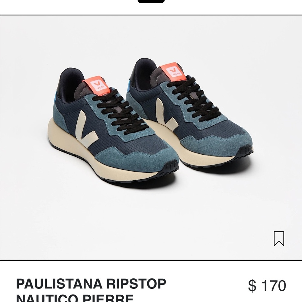 Veja Blue and Cream Sneakers Stylish Comfort